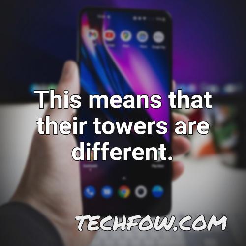 this means that their towers are different