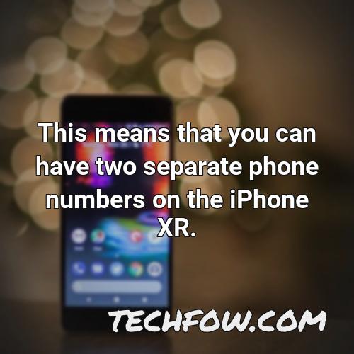 this means that you can have two separate phone numbers on the iphone