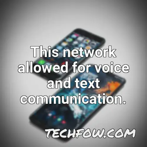 this network allowed for voice and text communication