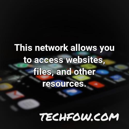 this network allows you to access websites files and other resources