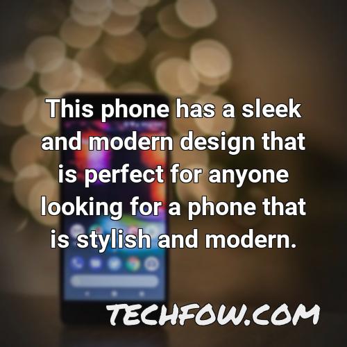 this phone has a sleek and modern design that is perfect for anyone looking for a phone that is stylish and modern