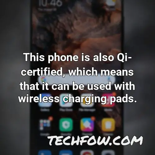 this phone is also qi certified which means that it can be used with wireless charging pads