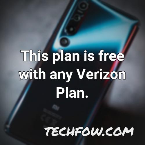 this plan is free with any verizon plan