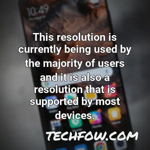 this resolution is currently being used by the majority of users and it is also a resolution that is supported by most devices 1