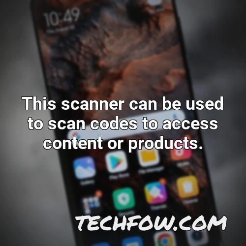 this scanner can be used to scan codes to access content or products
