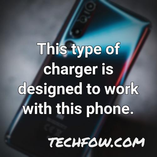 this type of charger is designed to work with this phone