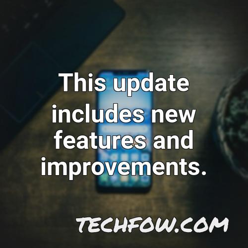 this update includes new features and improvements 2