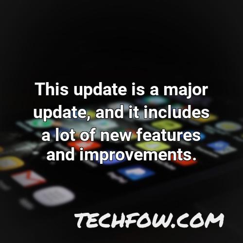this update is a major update and it includes a lot of new features and improvements