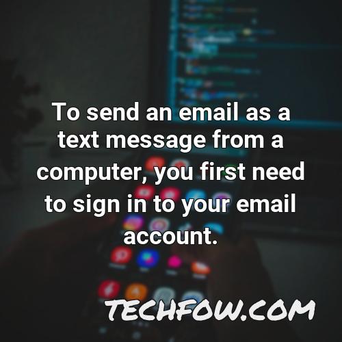 how do you send an email to a text message