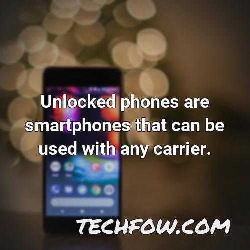 unlocked phones are smartphones that can be used with any carrier
