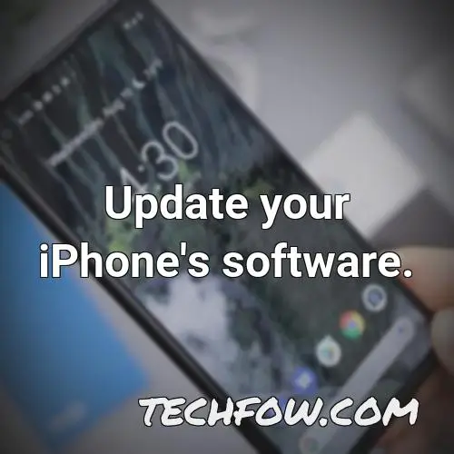 update your iphone s software