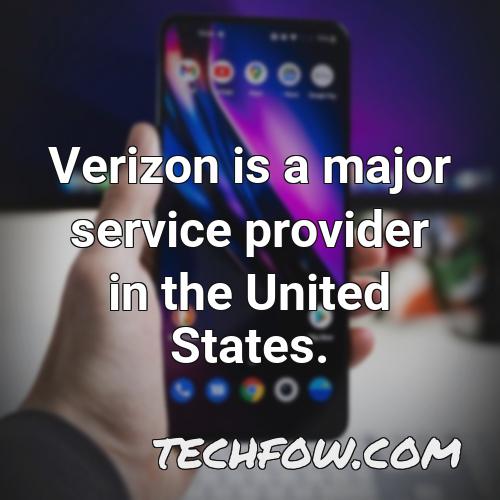 verizon is a major service provider in the united states