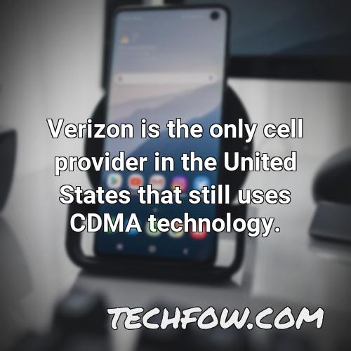 verizon is the only cell provider in the united states that still uses cdma technology