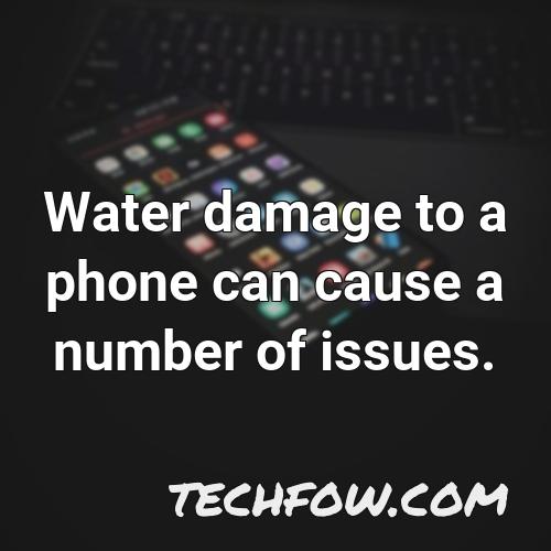 water damage to a phone can cause a number of issues