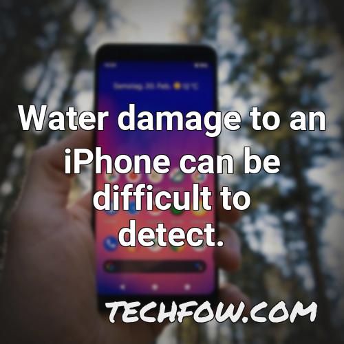 water damage to an iphone can be difficult to detect