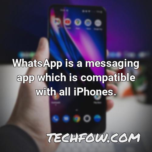 whatsapp is a messaging app which is compatible with all iphones
