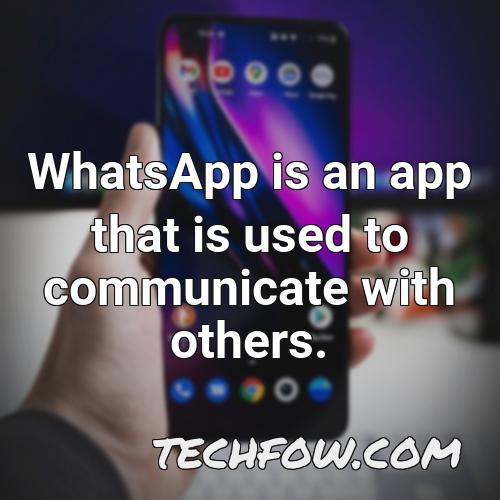 whatsapp is an app that is used to communicate with others