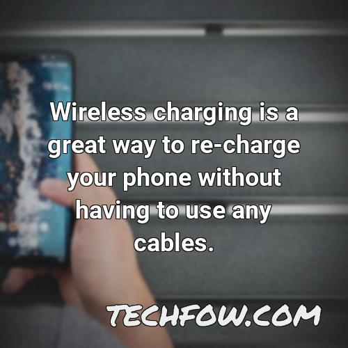 wireless charging is a great way to re charge your phone without having to use any cables