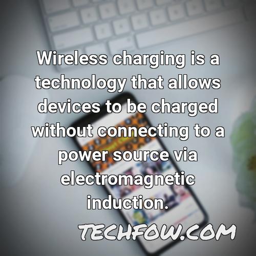 wireless charging is a technology that allows devices to be charged without connecting to a power source via electromagnetic induction