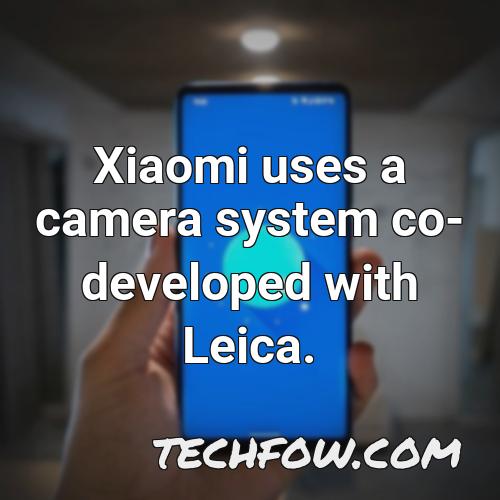 xiaomi uses a camera system co developed with leica