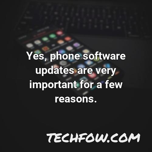 yes phone software updates are very important for a few reasons