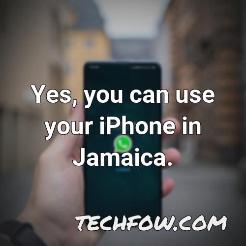 yes you can use your iphone in jamaica