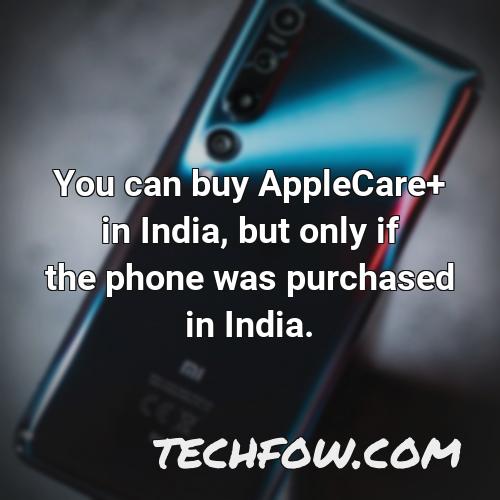 you can buy applecare in india but only if the phone was purchased in india