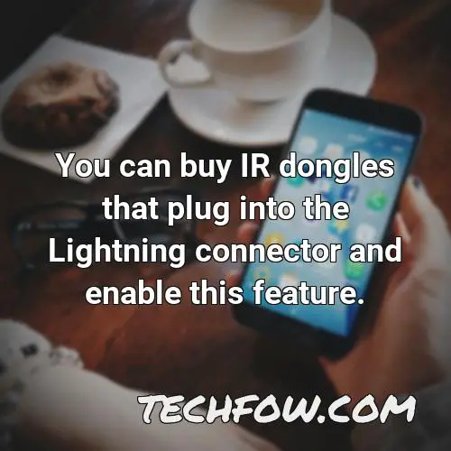 you can buy ir dongles that plug into the lightning connector and enable this feature