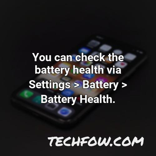 you can check the battery health via settings battery battery health