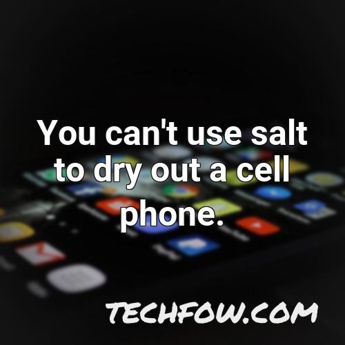 you can t use salt to dry out a cell phone