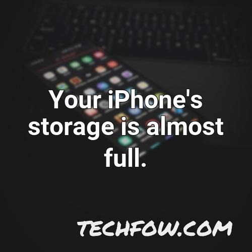 your iphone s storage is almost full