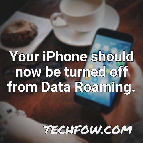 your iphone should now be turned off from data roaming
