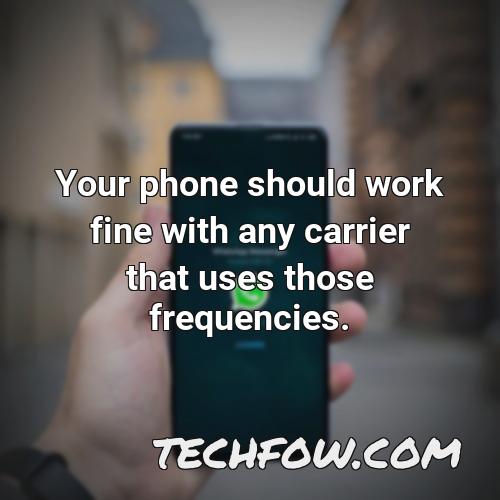 your phone should work fine with any carrier that uses those frequencies