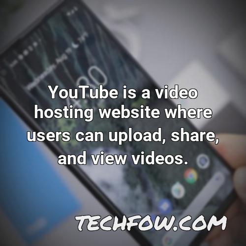 youtube is a video hosting website where users can upload share and view videos 1